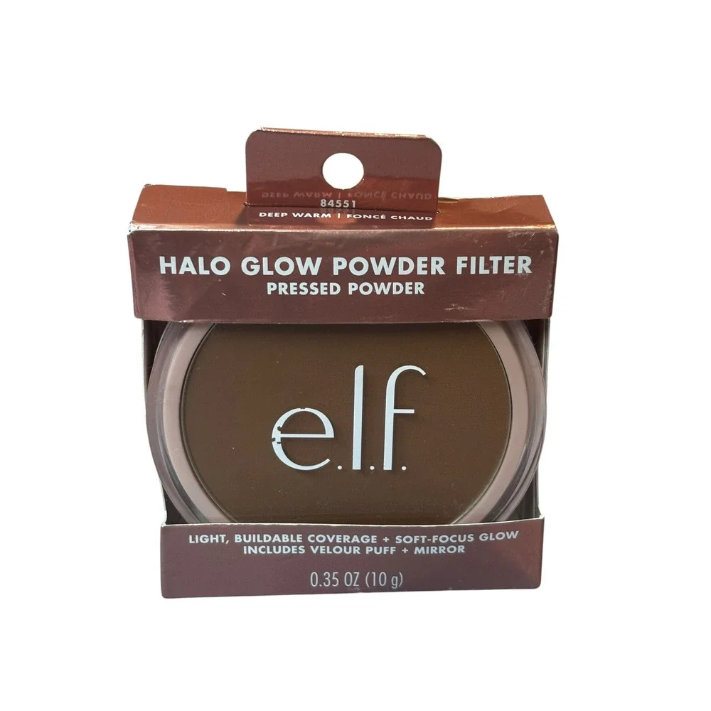 ELF Halo Glow Powder Filter Pressed Powder Deep Warm Tan Neutral Warm Lot of 2